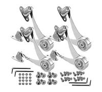 Glayent Soft Close Hinge - Lid Support Hinge Heavy Duty Adjustable Metal and High Hinge Cabinet Door Support Hinge 4 Pieces Durable Easy Installation
