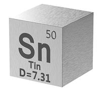 Glayent Tin Elements Sn Density Cube - Elements Collection Periodic Table - Lab Experiment Material, DIY Display, 25.4 Mm/1, Easy to Use