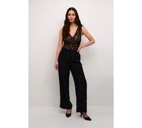 Glaze Long Floral Lace Top Cream Black S
