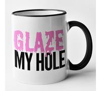 Glaze My Hole - Funny Novelty Rude Gay Mug (Black)