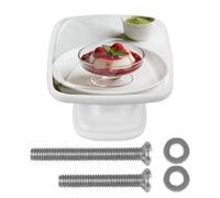 Glaze SighRound Corner Square Drawer Pulls,Stainless Steel Cabinet Handles, Matte Black Furniture Knobs