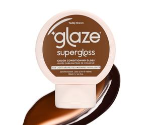 Glaze Super Gloss Color Conditioning Gloss - Teddy Brown for Virgin Light to Medium Brown Hair- Deepen Brunette Tones - Rinse Out Semi-Permanent - Enhances Colour, Boosts Shine & Hydration - 190ml