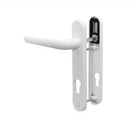 GlazeAssist - uPVC Door Handle 92mm PZ Sprung Pair for PVC and Composite Doors - External Door Handle for uPVC Door (White, 122mm)