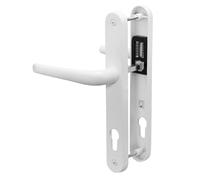 GlazeAssist - uPVC Door Handle 92mm PZ Sprung Pair for PVC and Composite Doors - External Door Handle for uPVC Door (White, 210mm)