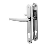 GlazeAssist - uPVC Door Handle 92mm PZ Sprung Pair for PVC and Composite Doors - External Door Handle for uPVC Door (Chrome, 210mm)