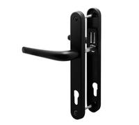 GlazeAssist - uPVC Door Handle 92mm PZ Sprung Pair for PVC and Composite Doors - External Door Handle for uPVC Door (Black, 210mm)