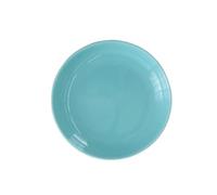 Glazed ceramic plate | household solid color round high-temperature tableware-dip plate-blue