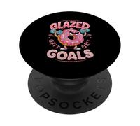 Glazed Goals Grit Funny Donut Fitness PopSockets Adhesive PopGrip