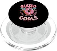 Glazed Goals Grit Funny Donut Fitness PopSockets PopGrip for MagSafe