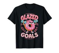 Glazed Goals Grit Funny Donut Fitness T-Shirt