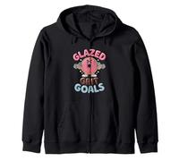Glazed Grit Goals Motivational Doughnut Zip Hoodie