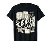 Glazier Evolution Funny Glass Trade Work Job Graphic T-Shirt