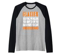 Glazier Fixes Everything Funny Logic Trade Quote Raglan Baseball Tee