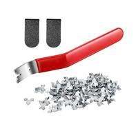 Glazier Point Driver Tool, Hand Picture Frame Tools with 150 Push Points & 2 Finger Cots, Glazier Tool, Zinc Finish Picture Framing Supplies for Windows, Glass, Photo Frames Installation & Securing