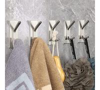 GlazieVault Self Adhesive Hooks 5 Packs | Coat Hooks Wall Mounted | Sticky Waterproof Heavy Duty Stick on Wall Hoooks for Door