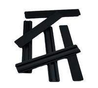 Glazing Supplies Direct | Black HIPS Glazing Bridge Packers, 24mm Widths - 120 Pcs - 100mm Length - 5mm Height for Easy Leveling - Plastic Shims and Packers for Door & Window Frames