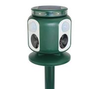 GLB Green Level Berlin Solar Repeller with 4 Sounds & Ultrasound | Flash Lights | Animal Repellent for Deer, Goats & More