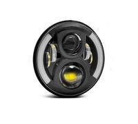 GLBLPEXELR Motorcycle Headlight For Softail Slim Fat Boy For Kawasaki For Vulcan 7 Inch H4 LED Headlight 7inch DRL Motorcycle Headlamp(60W Left Right Halo)