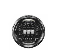 GLBLPEXELR Motorcycle Headlight For Wrangler JK LJ CJ 1PC 7 Inch Motorcycle LED Headlight Hi Low Beam DRL Turn Signal 7" Round Headlamp(Black 8)