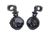 GLBLPEXELR Motorcycle Headlight Pair 100W Motorcycle Headlight Fog Lights Led Auxiliary Driving Light Spotlight Headlamp Dual Color Flasher Farol Moto Fog Lamp.