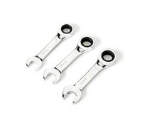 GLBMLMTHZP 1Pcs 8-19mm 72 Tooth Short Handle Ratchet Socket Wrench CRV Quick Open Reversible Combination Stubby Spanner Auto Repair Tools(8mm)
