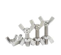 GLBMLMTHZP 304 Stainless Steel Butterfly Wing Bolt Nut Set Wing-head Thumb Screw Claw Hand Tighten Screws DIN316 M3 M4 M5 M6 M8 M10 Square Nuts(M5x12mm-5pcs)