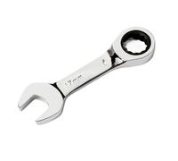GLBMLMTHZP 6-19mm Ratchet Socket Spanner 72 Teeth Short Handle Stubby Single Wrench Steel Reversible Combination Nut Repair Tool(17mm)