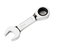 GLBMLMTHZP 6-19mm Ratchet Socket Spanner 72 Teeth Short Handle Stubby Single Wrench Steel Reversible Combination Nut Repair Tool(18mm)