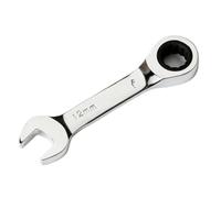 GLBMLMTHZP 6-19mm Ratchet Socket Spanner 72 Teeth Short Handle Stubby Single Wrench Steel Reversible Combination Nut Repair Tool(12mm)