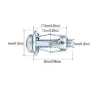 GLBMLMTHZP 60/4PCS Petal Shape Rivet Nut Screw Bolt Kit Expansion Metal Rivetnut Panel License Plate Clamp Lock Jack Nuts Wall Fasteners Square Nuts(M5x25mm,12PCS)