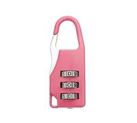 GLBMLMTHZP Anti-Theft Backpack Baggage Password Locks Hard Plastic 3 Digit Combination Lock Bags Padlock Zipper Digital Padlock(Roze)