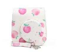 GLBMLMTHZP Camera Bag Peach Fruit PU Leather Instant Camera Shoulder Strap Bag Protective Case Protective Case Bag Fit For Fujifilm Mini 11 camera bag