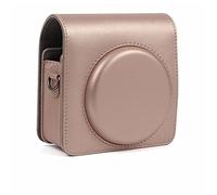 GLBMLMTHZP Camera Bag Retro PU Leather Case Shoulder Strap Bag Portable Protective Bag Fit For FUJIFILM Fit For SQUARE SQ6 camera bag(Rose Gold)
