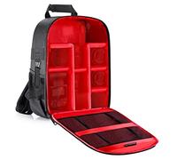 GLBMLMTHZP Camera Bag Waterproof And Shockproof Partition Protection Backpack, Suitable For SLR/digital SLR/mirrorless Camera Lens Battery camera bag(Rosso)