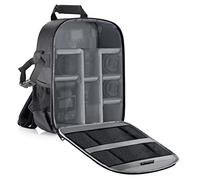 GLBMLMTHZP Camera Bag Waterproof And Shockproof Partition Protection Backpack, Suitable For SLR/digital SLR/mirrorless Camera Lens Battery camera bag(Seize If Grey)