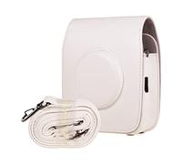 GLBMLMTHZP Camera Bags PU Leather Retro Shoulder Strap Bag Camera Protective Case Fit For FUJIFILM Instax SQUARE SQ20 SQ10 camera bag(White)