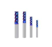GLBMLMTHZP Carbide End Mill 4 Flute CNC Milling Face Cutter solid Endmill Blue Coating Tungsten Carbide Milling Cutter Milling Cutter Set(2.5mmX50L)