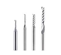 GLBMLMTHZP Carbide End Mill Single Flute Spiral CNC Router Bit 1/8 1/4 inch Shank Wood Aluminum Acrylic Cutter Milling Cutter Set(SP1F-D1-4)