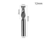 GLBMLMTHZP Carbide Milling Cutter 2 Flute Straight Shank End Router Bit Mill CNC Tools Stainless Special HRC65 Milling Cutter Set(12mm)