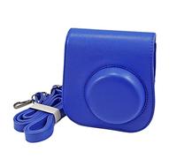 GLBMLMTHZP Classic Retro PU Leather Camera Strap Shoulder Bag Protective Cover Camera Protective Cover Fit For Polaroid Fit For Fujifilm Mini 8 8+ 9 camera bag(Dark blue)