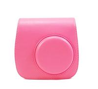 GLBMLMTHZP Classic Retro PU Leather Camera Strap Shoulder Bag Protective Cover Camera Protective Cover Fit For Polaroid Fit For Fujifilm Mini 8 8+ 9 camera bag(Roze)