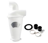 GLBMLMTHZP Cyclone for Vacuum Cleaner Dust Collector DIY Turbocharged Woodworking Filter Industrial Separator Vacuum Cleaner Filter(White with elbow)