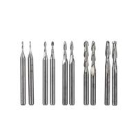 GLBMLMTHZP Flute Ball Nose End Mill 3.175mm (1/8)Shank CNC Router Bit Carbide End Mill Spiral Milling Cutter for Woodworking Milling Cutter Set(10pcs 2.0x8mm)