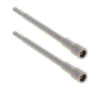 GLBMLMTHZP Hand Tool 2pcs 8mm Non-magnetic Hex Socket Tools 150mm Long 1/4 Inches Metal Impact Nut Setter Driver Bit Adapter Socket Sockets