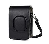 GLBMLMTHZP Hybrid Instant Film Camera Bag PU Leather Retro Black Brown White Carrying Case Shoulder Bag Fit For Fujifilm Instax Mini Liplay camera bag(Black)