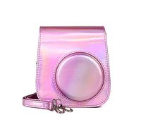 GLBMLMTHZP Instant Camera PU Leather Bag Color Camera Shoulder Bag Protective Case Protective Case Handbag Fit For Fujifilm Mini 11 camera bag(B)