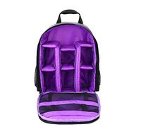 GLBMLMTHZP Multi-functional Waterproof Dslr Camera Photo Lens Bag Backpack Knapsack Large Capacity Portable Travel For Outside Photography camera bag(Type 2-Purple)