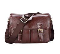 GLBMLMTHZP Photo Camera Fashion Fashion Retro PU Leather Case Handbag Waterproof Shoulder Messenger SLR Bag Fit For Canon Fit For Nikon Fit For Sony camera bag(Dark Brown L)