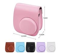 GLBMLMTHZP Portable Camera Bag Bag Bag PU Leather Belt Shoulder Strap Fit For Fujifilm Fit For Fuji Mini 11 camera bag(Pink Marbling)