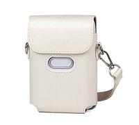 GLBMLMTHZP Printer Bag PU Leather Storage Bag Blue Pink White Shoulder Strap Tote Bag Shoulder Bag Fit For Fujifilm Mini Link camera bag(White)